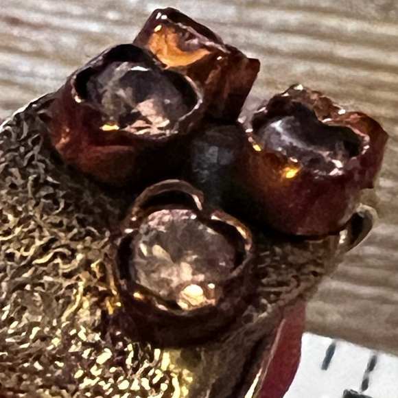 Handmade Vintage Sterling Silver and Copper Gemstone Ring - Picture 11 of 16